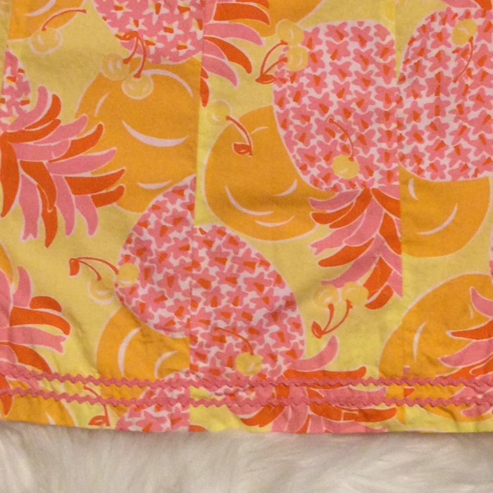 Vintage Lilly Pulitzer Dress Sunrise Pina Colada Print Sabrina Strapless… - Picture 9 of 10